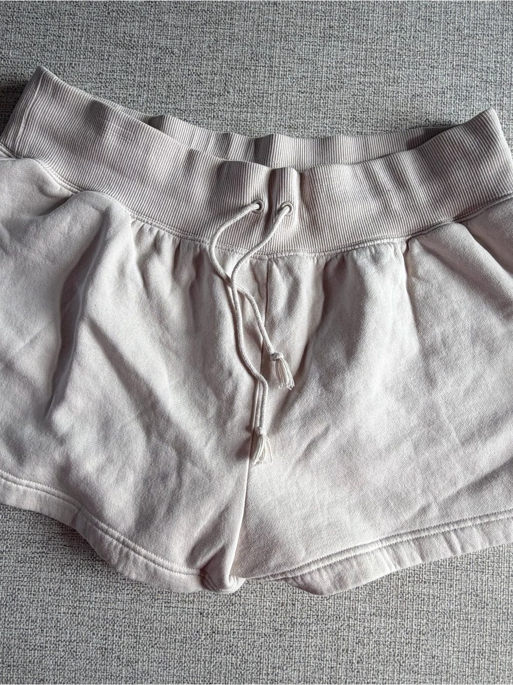 Nike Women's Light Cream Athletic Drawstring Shorts